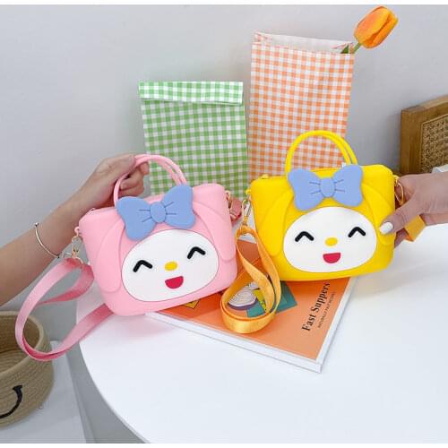 TAKARA TOMY Cute Hello Kitty Large Portable Phone Bag Girls Small Bags Wild Silicone Messenger Shoulder Childrens Bag
