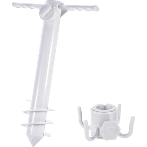 Heavy Beach Umbrella Holder With Hanging Hook Windproof Sand Beach Umbrella Support For Outdoor Garden Beach Suit