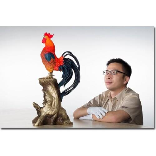 Unique -59CM HUGE -- TOP Decor ART home office Business Good luck efficacious Talisman bronze Hand engraving art sculpture