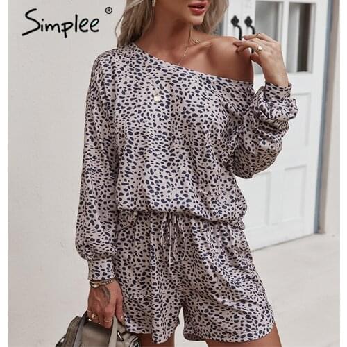 Simplee Casual polk dot print two pieces women set spring Long sleeves top and shorts leisure wear female Fashion basic suit new