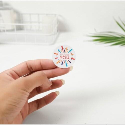 120pcs/lot handmade birthday party flower bouquet thank you package gift sealing sticker