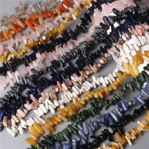15" 10-24MM Natural Minerals Amethysts Agates Rose Quartzs Lapis Aventurine Stone Point Beads For Diy Jewelry Making Wholesale