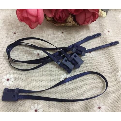 500pcs/lot High Class Quality Satin Tape String Lock Universal Plastic Tag Garment Clothing Hang Tag