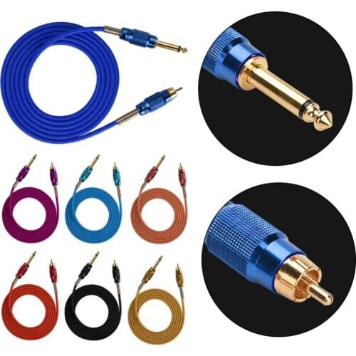 7 colors 1.8M RCA interface Cable Clip Tattoo Cord Switch Hook Line For Conversion kit Power Supply Cable For Tattoos Machines