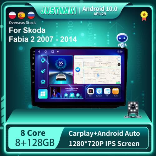 Android 10.0 Car Radio For Skoda Fabia 2 2007-2014 Navigation Carplay Multimedia Video Player Auto Stereo BT GPS Autoradio WiFi