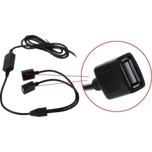 Car Charger Dual USB Female Plug 12V to 5V 3A DC to DC Power Supply Converter For DVR