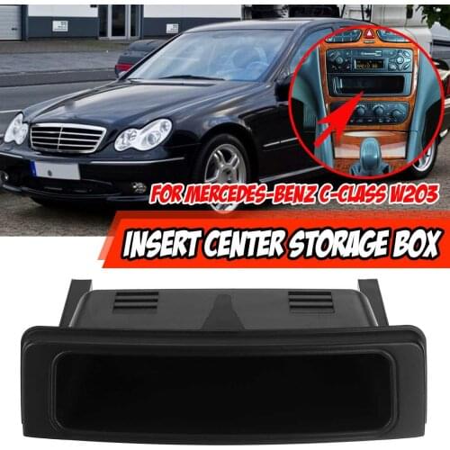 Black Car Front Centre Insert Console Storage Box Cover Trim For Mercedes For Benz W203 20368302917C45 2036830291 Plastic