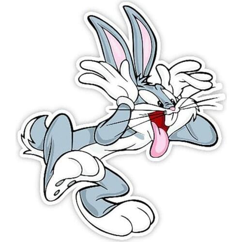 Dawasaru Cute Bugs Bunny Car Sticker Personalized Cover Scratch Decal Motorcycle Auto Accessories Decoration PVC,13cm*11cm