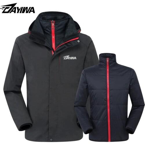 Dayiwa 3 In 1 Winter Fishing Clothing Warm Coat Men Waterproof Fishing Jacket Breathable Sportswear Fishing Equipment Shirts