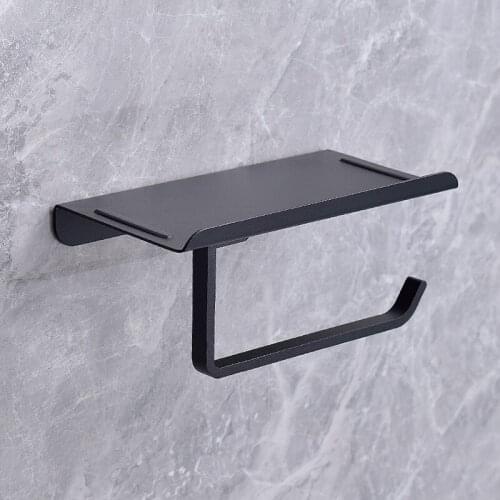 Stainless Steel Toilet Paper Holder Bathroom Wall Mount WC Paper Phone Holder Shelf Towel Roll shelf Accessories