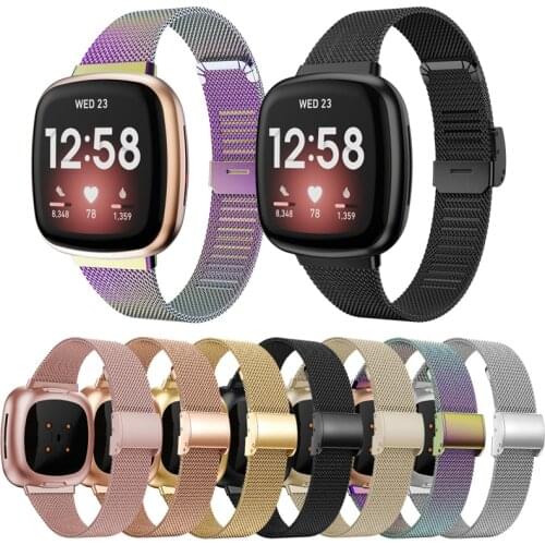 For Fitbit Versa 3/Sense luxury Milanese Bracelet Strap For Fitbit Versa3 Fashion spoet Strap Wristbands Accessories