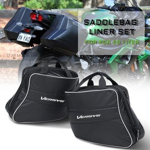 For Kawasaki Ninja H2 1000 Versys 1000 650 For KQR 28L Motorcycle Hard Saddlebag Liner Set Bag Saddle Inner Bags luggage bags
