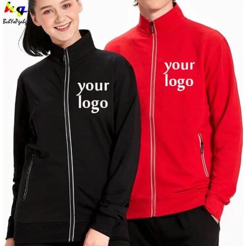 Customized/designed logo sweatshirt reflective zipper shirt mens and womens sweatshirt casual long-sleeved jacket