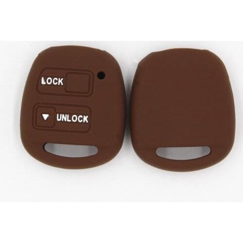 KAPU Wholesale Sale 2 Buttons Silicone Key Case for TOYOTA Lexus Camry RAV4 Corolla Prado Yaris Key Case Cover for Car