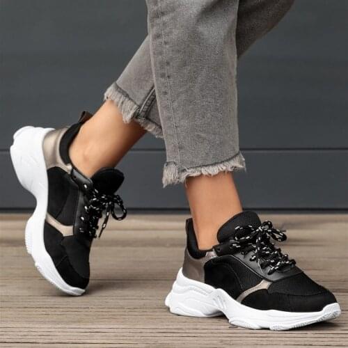 Mio Gusto Brand Greta Black Suede New Fashion Sport Outdoors Running Women 's Sneaker Shoes
