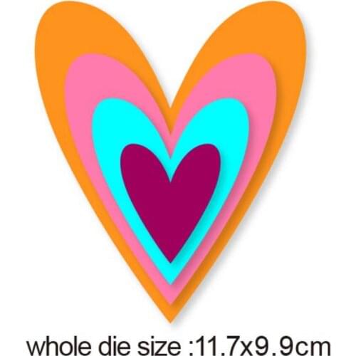 Metal cutting dies layer heart shape frame 2020 new cut die mold Scrapbook paper craft knife mould blade punch stencils dies