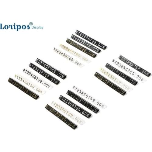 Mini Price Numeral Cubes Assembly Blocks Stick Combined Number Digits Tag Sign Watch Jewelries Pop Pricing Display Stand Frame