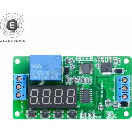 DC 5V/12V Multifunctional Relay PLC Cycle Automation Timer Module Delay Switch Module 1 Channel Delay Relay Moudle