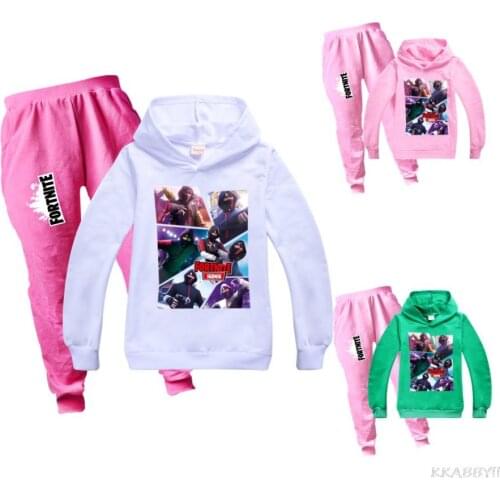 Fortnite Autumn Girls Clothing Sets Children Set Baby Girl Holiday Sports Suit Tracksuit Fashion Kids Clothes Set