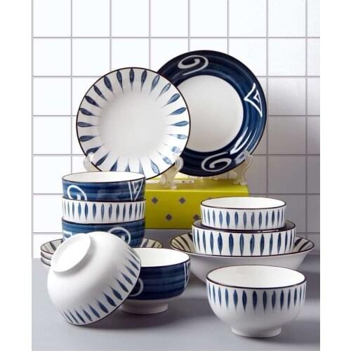 Jingdezhen ceramic Japanese dishes set online celebrity tableware chopsticks set