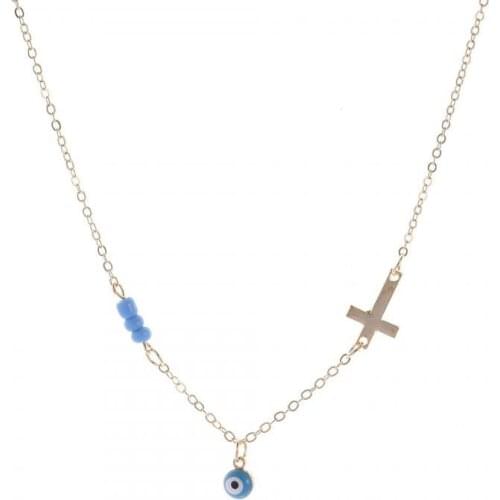 2020 Fashion Korean Version Of Punk By Necklace Temperament New Simple Blue Eye Necklace Womens Wholesale Sales Portagioielli