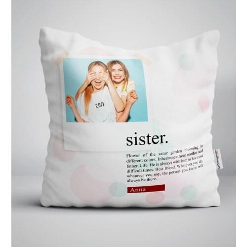 Personalized Photo Sister Pillow