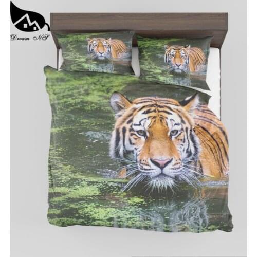 Dream NS Super clear Tiger 3D effect prints Comfor Quilt Duvet Polyester cotton home textile products Bedclothes SMY52