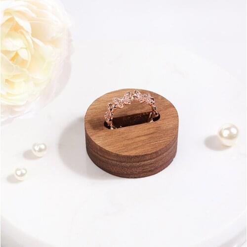 Walnut wood ring holder jewellery stand for rings display jewelry exhibitor case ring pandora ring tray jewellry box organizer