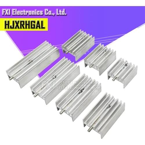 100Pcs 15*10*16/20/22/25/30/35/40/50 Transistor TO220 Heatsink Radiator With Needle hjxrhgal For Transistors TO-220 white