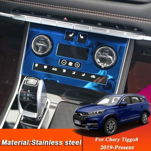 Car Styling Sticker For Chery Tiggo 8 2019-Present Central Control Panel Sequins Multi-Function Button Cover Auto Accessory
