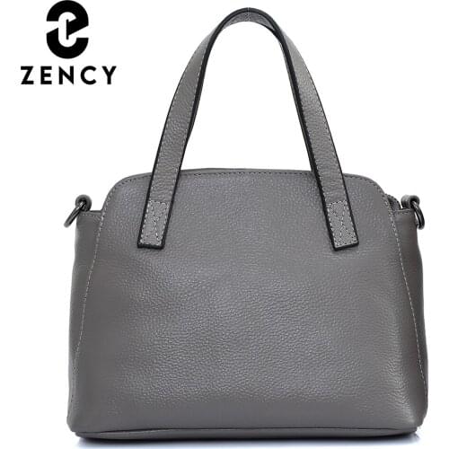 Zency New Womens Genuine Leather Crossbody Bag Classic Simple Retro Female Handbag Quality Casual Small Tote Shoulder Bag Shell
