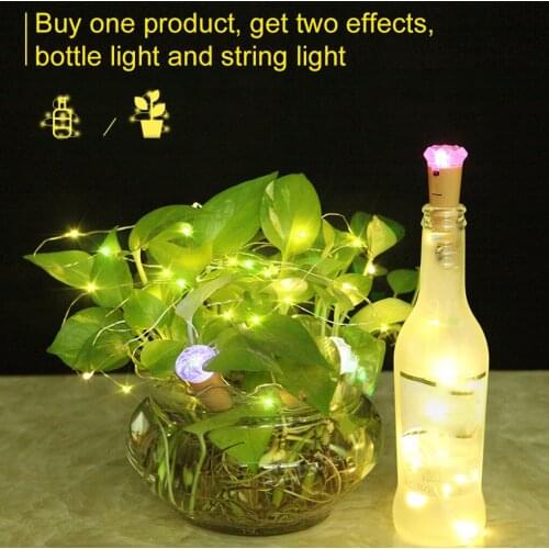 6Pcs LED String Lights Jewel Shape Bottle Stopper Plug Lights Decoration Christmas Wedding Party