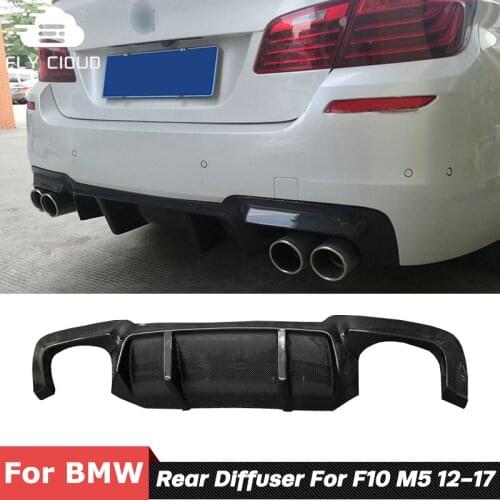 Carbon Fiber Material Rear Bumper Lip Chin Diffuser For BMW 5 Series F10 F18 M5 Car Body Kit 2012-2017