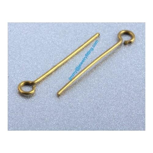 Jewelry Making findings Eye Pins Brass Pins ;Scarf Pins findings 0.6*20mm
