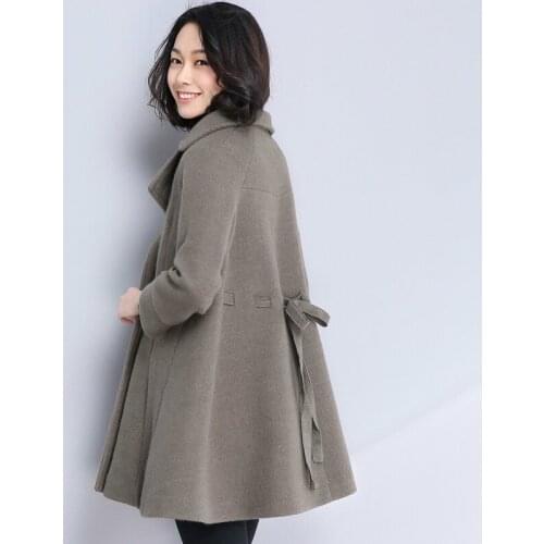 Korean Woolen Coat Women Winter Loose Cloak Female Coat Overcoat Womens Jackets Coats Abrigos Mujer Invierno 2020 KJ378