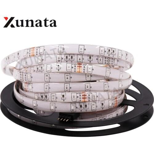 12V 2835 LED Strip RGB / White Warm / White / Blue Waterproof 60LEDs/m Flexible Ribbon Tape LED Light 5m/roll