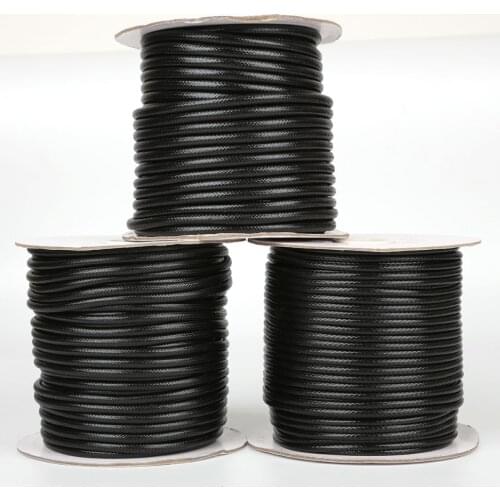 2 4 6 8 10mm Waxed Cotton Cord Leather Cord String Thread Strap Necklace Rope For Jewelry Making DIY Bracelet