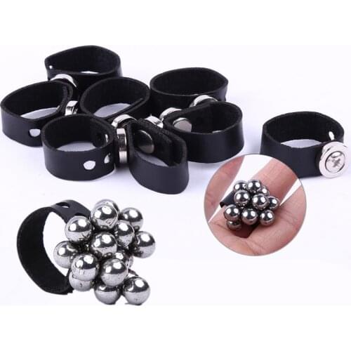 2 pcs Magic Magnetic Ring Magnet Finger Magician Tool Leather for Slingshot Steel Ball slingshot accessories