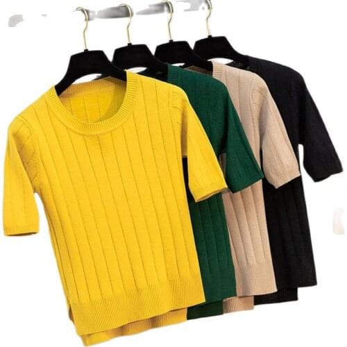 2020 new summer women shirts thin T-shirts knit shirts