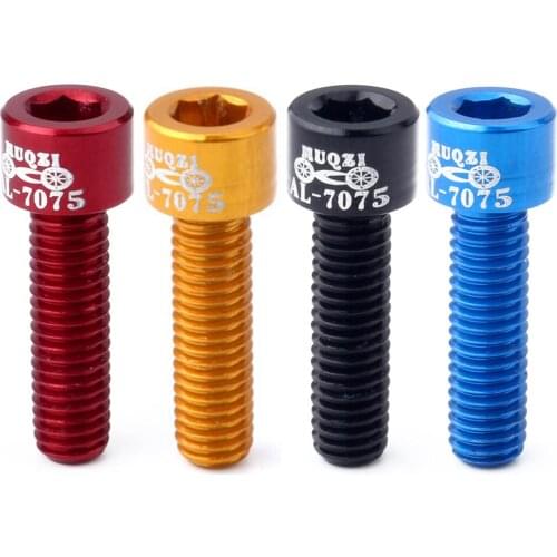 4pcs Bicycle Handlebar Screw 7075 Mountain Dead Fly Road Folding Bike Handle Riser Screw Carbon Handlebar For Cycling Accessory