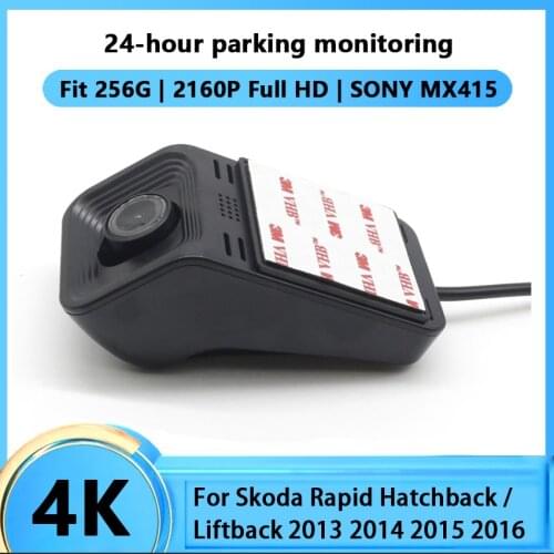 4K Car Wifi DVR Dash Cam Digital Video Recorder APP Control high quality For Skoda Rapid Hatchback/ Liftback 2013 2014 2015 2016