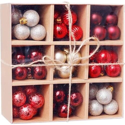 99 Pcs/set Christmas Decoration Christmas Tree Pendant Decoration Ball Christmas Colorful Ball Christmas Party Decoration Supply