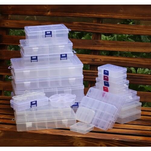 8462)White Acrylic Plastic Rectangle Loaded Beads Box Beads Container Diy Jewelry Findings Accessories