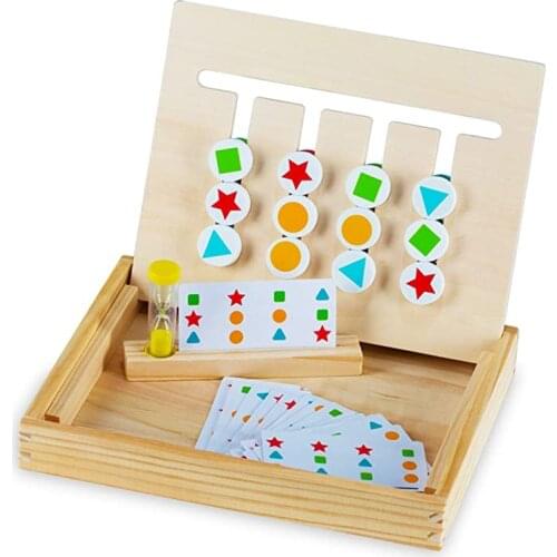 Four Color Game Jouet Carte Cognitive Jeux Montessori Educatif Zabawki Dla Dzieci Edukacyjne Kinder Spielzeug