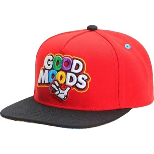 Brand Good Moods Cap red cotton Hip Hop snapback hat for men women adult outdoor basketball casual sun baseball cap