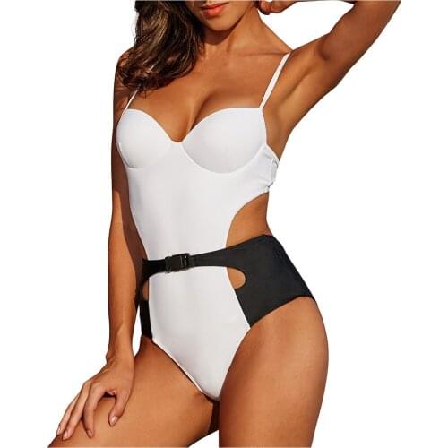 Summer Swimwear WomenS Bikini Ladies Sexy Stitching Socket Sling Conjoined Bikini Swimsuit Beach High Waist Bikini Z1212