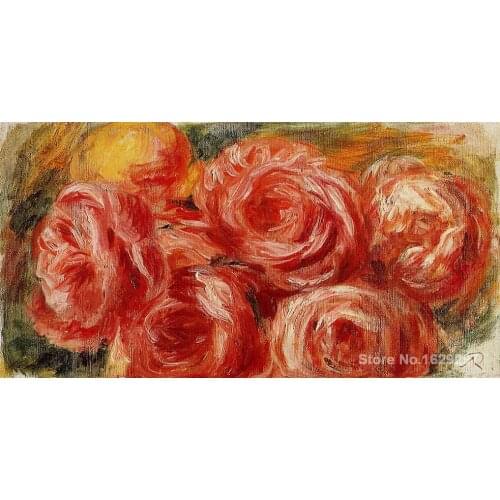 Oil reproductions canvas Red Roses by Pierre Auguste Renoir art Hand-painted High quality