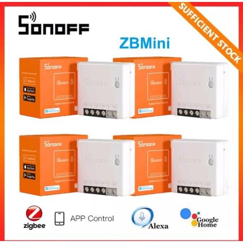 SONOFF Zigbee Mini DIY Switch 2 Way Relay Breaker eWelink Light Switches Smart Home For Alexa Google Home ZBBridge Required