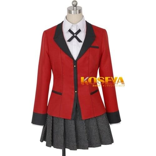 Hot Anime Kakegurui Jabami Yumeko Cosplay Costumes Fashion Classic Uniform Suit Skirt Unisex Daily Wear Custom-Make Any Size