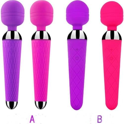 Powerful oral clit Vibrators for Women USB Rechargeable AV Magic Wand Vibrator Massager Adult Sex Toys Free Shiping by DHL